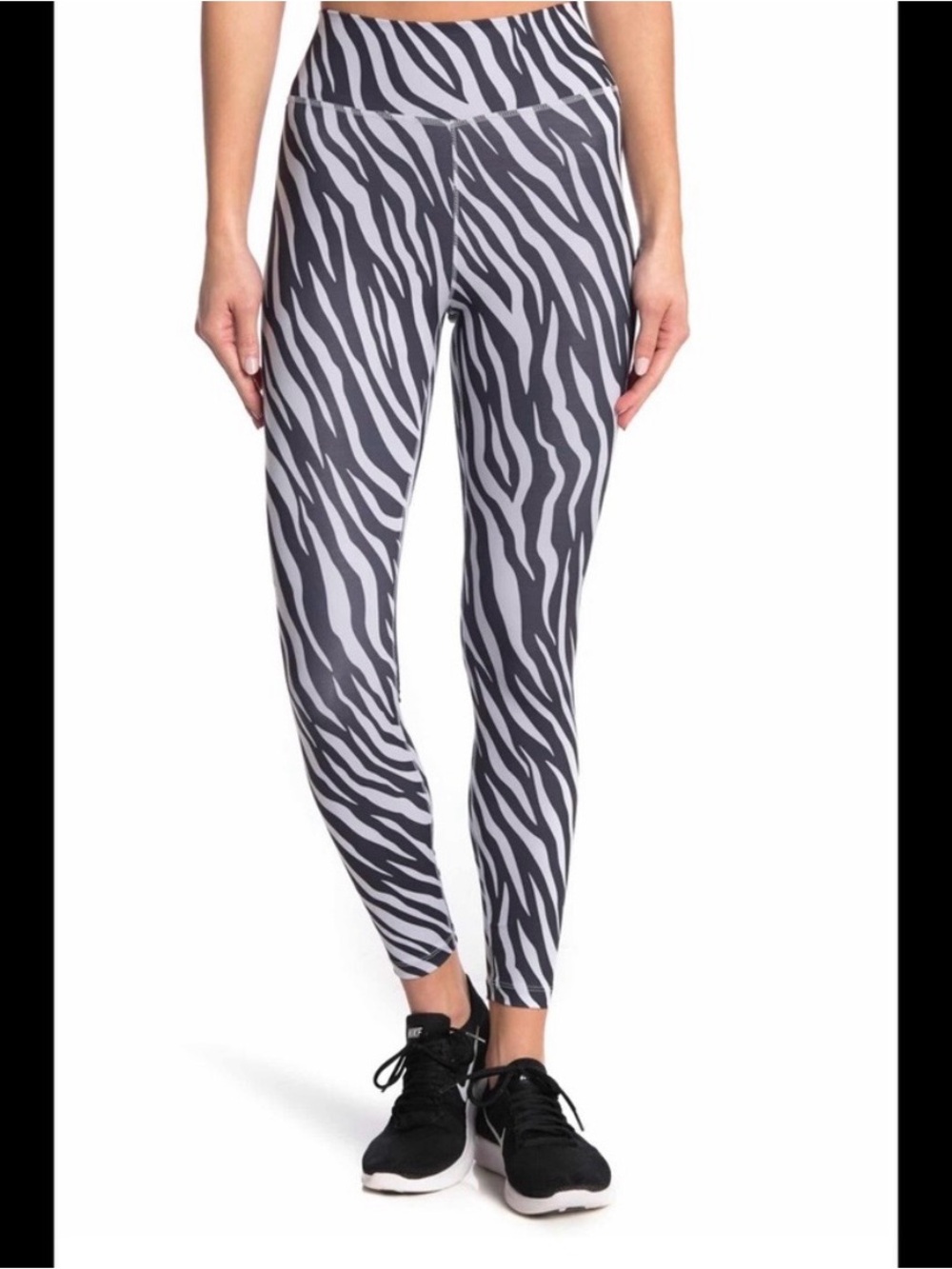 Women’s Nike Large Icon Clash 7/8 Black and White Zebra Leggings